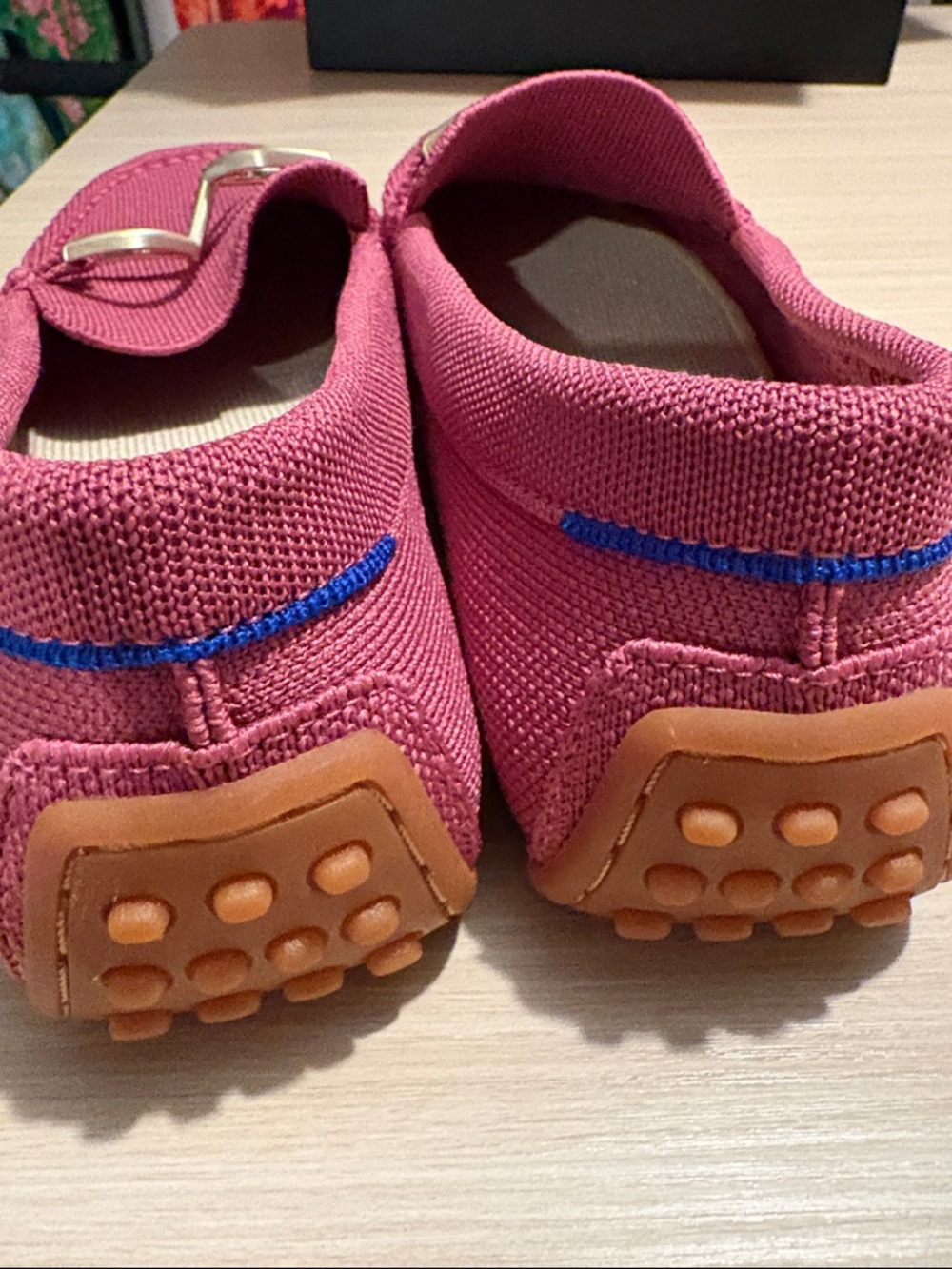 NWOT Rothy's Pink The Double Bit Driver Loafers - Picture 6 of 6